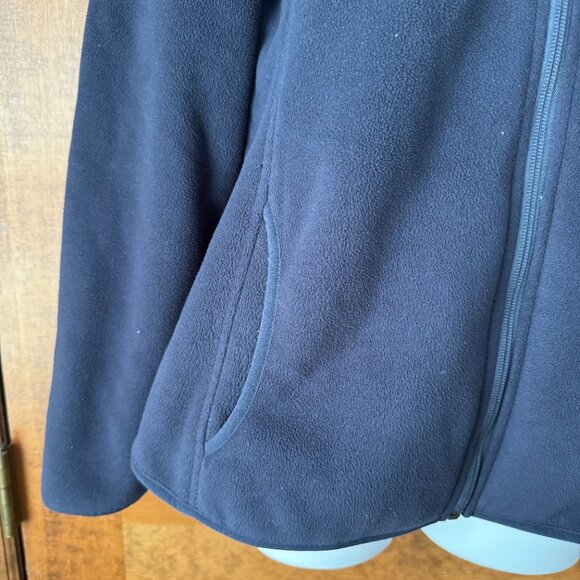 Nautica Navy Blue & Green w/Anchors Zip-Up Fleece Large - Picture 7 of 13